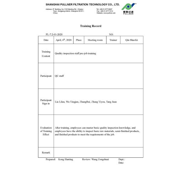 Shanghai Pullner Filtration Technology Co., Ltd.