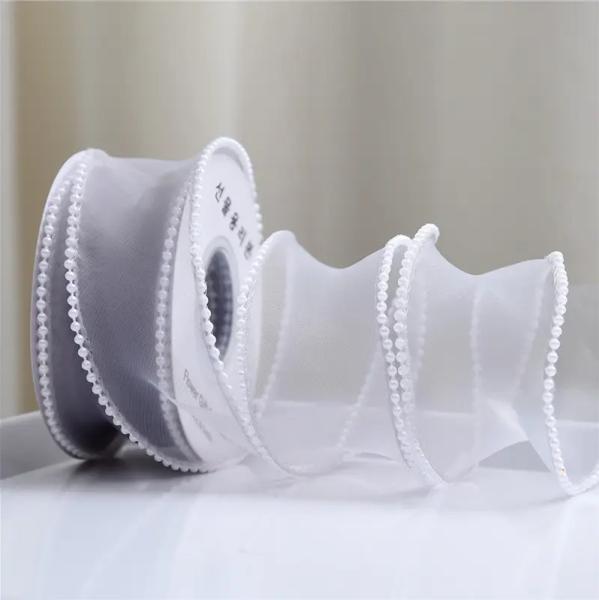 Fita do papel de embrulho de Organza dos acessórios de DIY para a decoração da flor