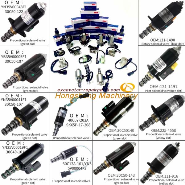 G24D12A Kobelco Excavator Solenoid Valve SK200-6E Pilot Solenoid Valve