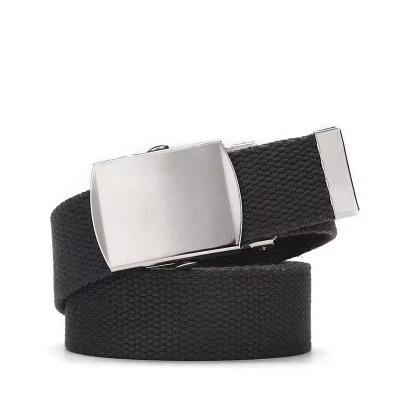 Cotton Nylon D Ring Web Belt Gold Metal Buckle Black Khaki Men'S Web Belts