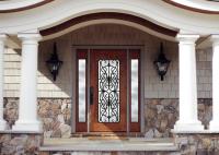 Porte en verre personnelle de fer travaillé de revêtement de jet de style avec Dipfabricated chaud