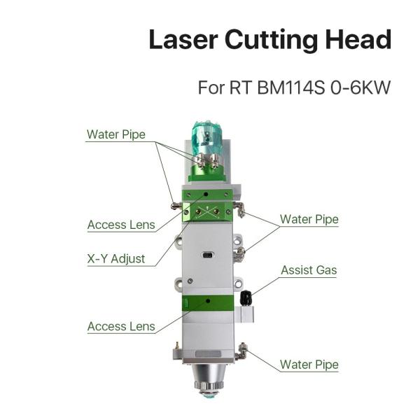 Auto Focus 6KW Laser Spare Parts Cutting Head Raytools BM114 For Fiber Machine