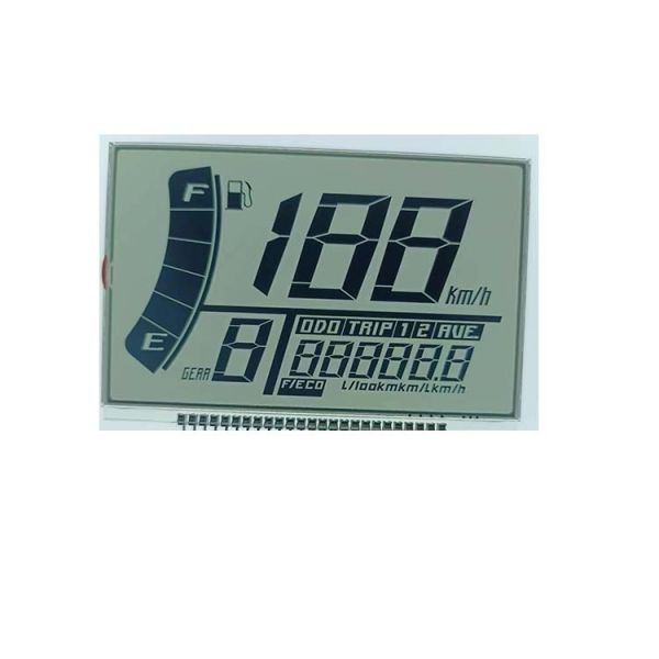 Customized Size Htn Type Segment Lcd Display Panel For Ebike Speedometer