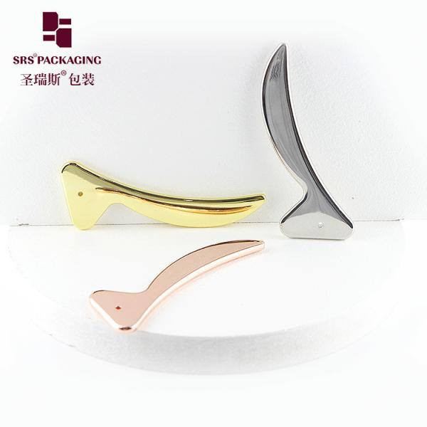 factory manufacturing flat customization luxury metal cosmetic spatula