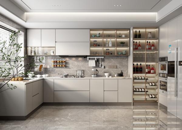 China Custom Shaker Kitchen Cabinets Plywood MDF Melamine Matte Lacquer Pvc