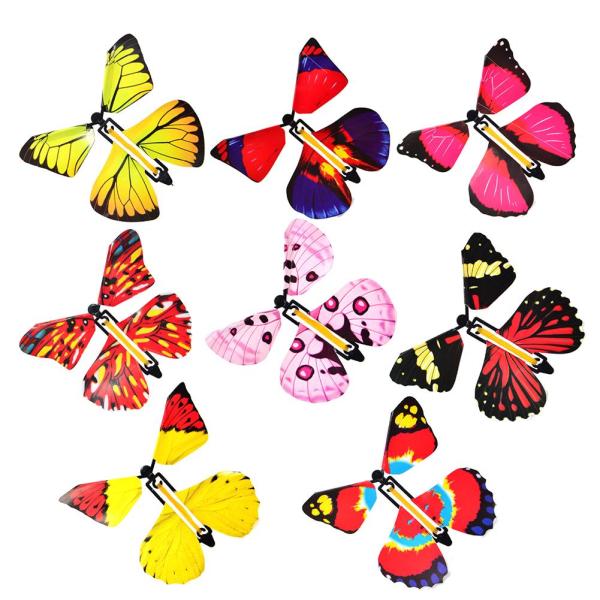 10Pcs Cartoon Birthday Card Surprise Flying Butterfly Change Freedom 4.5*3.9 Inch