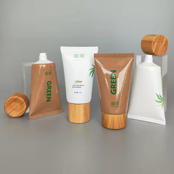 100 ml - 300 ml Tuyaux en bambou Emballage Tuyaux en plastique pour le lavage du visage