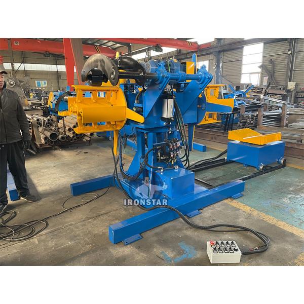 5 ton 500mm width double head hydraulic decoiler with car