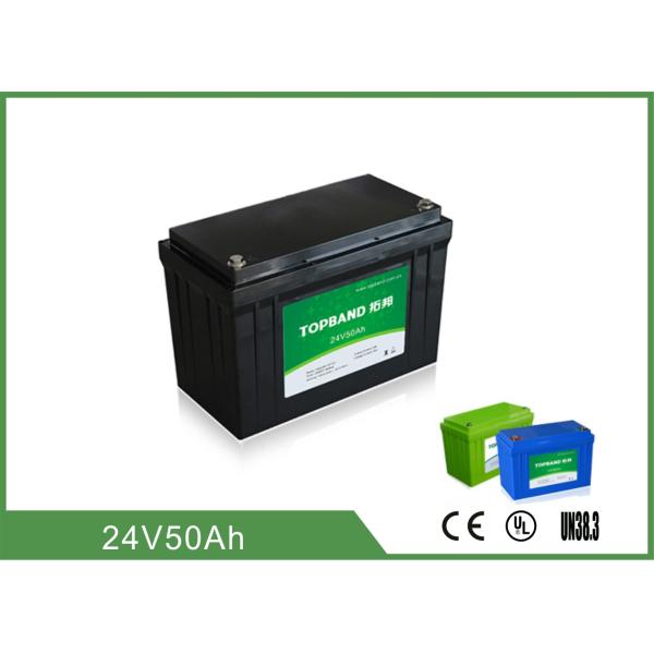 densidad de alta energía recargable de la batería del fosfato del hierro del litio de 24V 50Ah