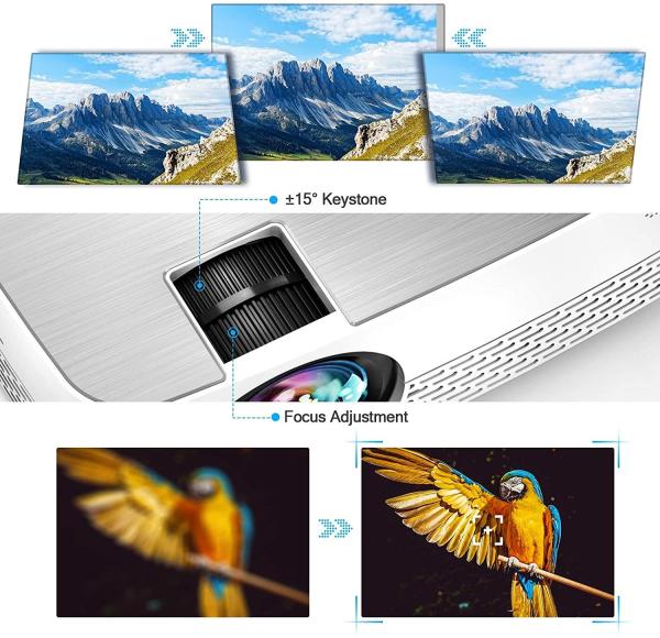 Q5 White Mini 1080P Projector Android 9.0 Smart Compact Projector