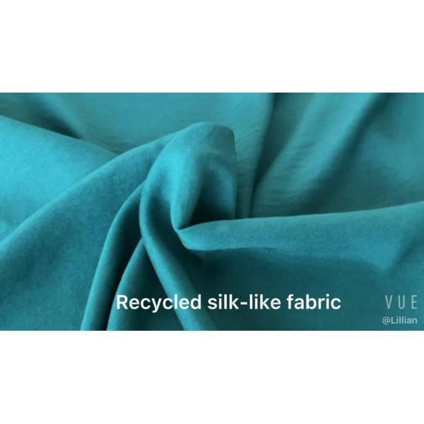 silk like stretch Satin 50D*75D with spandex polyester recycled fabric