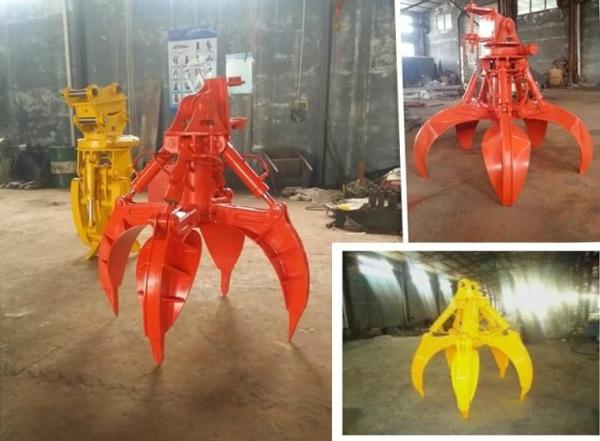 Hydraulic Orange Peel Bucket Grab Customized Electric For Lifting Scrap