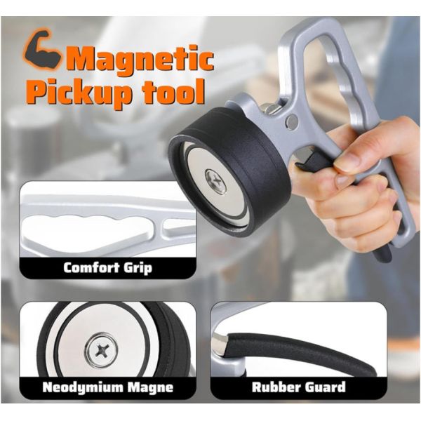 Ergonomic Portable Magnetic Lifter with 60kg Pull Force and Permanent Magnet Technology for Steel Plate Handling