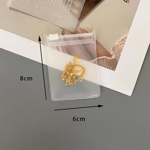 Biodegradable Transparent Jewelry Bag Jewelry Bag Plastic Soft Plastic Bag Jewelry Storage Bag Pinch Ziplock Bag Factory Direct Sales