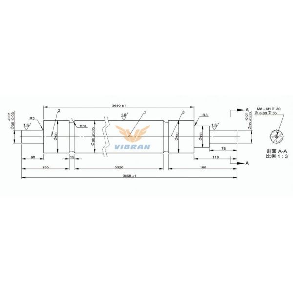 Glass Termpering Fused Silica Roller 55mm-95mm Quartz Ceramic Roller Shaft