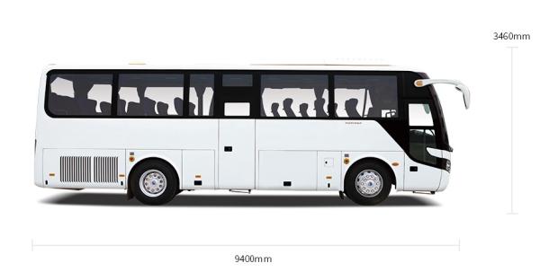 9.4m 45 Seater Yutong Coach Bus 220HP Euro 4 ZK6938HB9