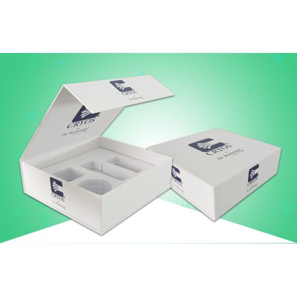 Grey Board Paper Packaging Boxes / Hard Gift Box EVA Insertor For Selling Cosmetics