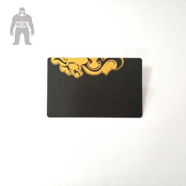 Blank Real Estate Gold Black Aluminium Business Cards High Technique  Laser Engraved