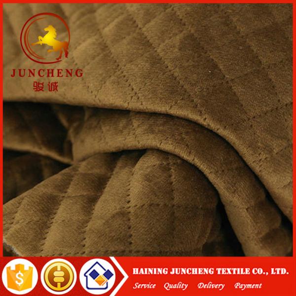 2018 New arrival Quilted italian Velvet Fabric for winter coat