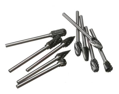 Cylinder Shape Tungsten Carbide Bur Double Cut Rotary Burr File With 14 Inch Shank Dia