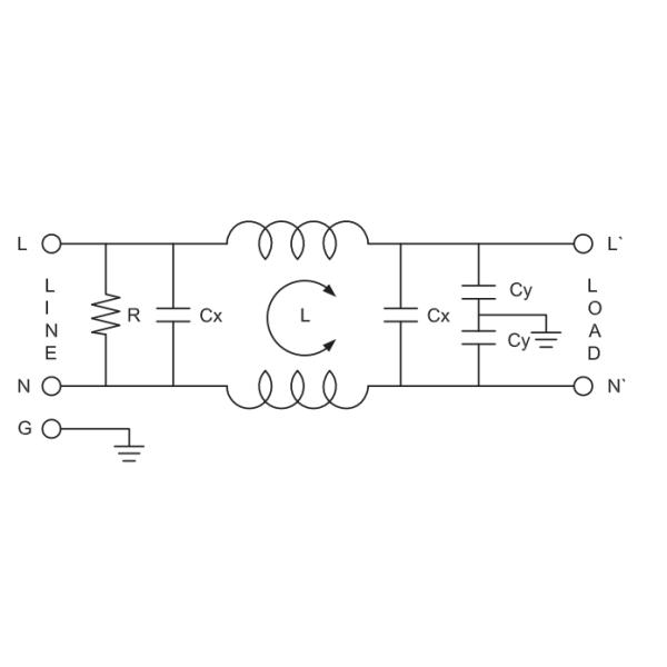 фильтр EMI одиночной фазы шумового фильтра YB12D2 мощьности импульса 10A 2.5KW для бытовых техник