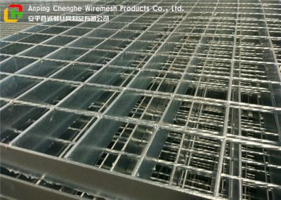 1m Width Drainage Steel Grating , Plain / Serrated Galvanized Platform Grating