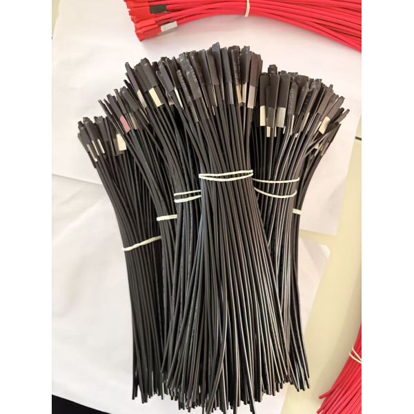Custom Wire Harness Assembly | UL1015 PVC Insulated Tinned Copper Battery Spot Welding Wire with Nickel-Plated Steel Tabs | 600V High Temp Wire | UL Certified China Factory