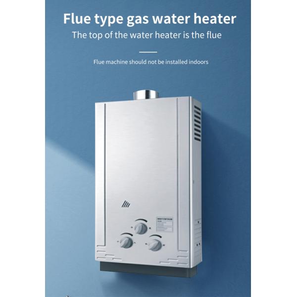Energy Saving NG Tankless Residential Gas Water Heater Stainless Steel Flue Type 6L