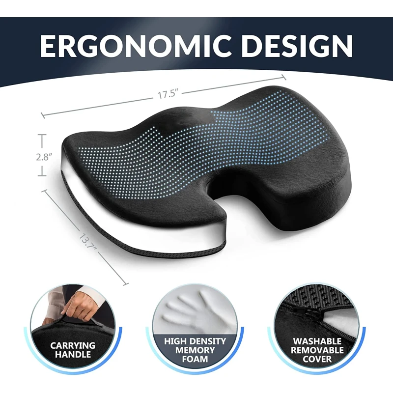 Gel Cool Enhanced Memory Foam Seat Cushion For Office Chair is customized Yes Home Seat