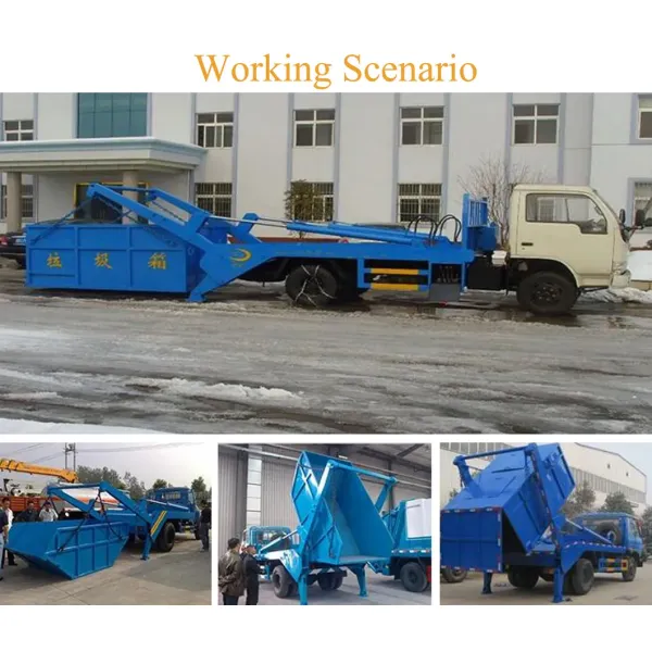 10cbm Dongfeng Refuse Rubbish Collection Truck Swing Arm Garbage Container Truck