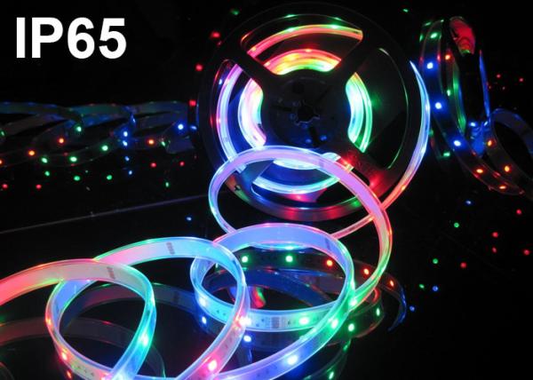 3528SMD RGB LED Strip Lights For Stair Lighting , 24V Double PCB Christmas Strip