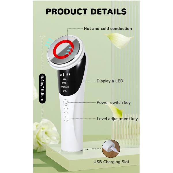 Hot Cold Compress And Red Light Therapy Micro Current Face Device Electric Heating 3W