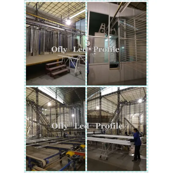 6063 T3-T8 Aluminum Alloy Anodized Finish Surface Mounted LED Lighting Profile with Customized Length Available