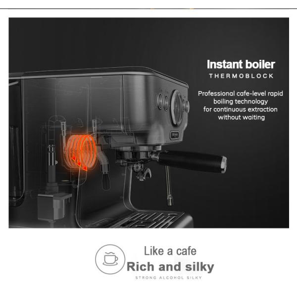 Stainless Steel Small Espresso Coffee Machine 2.7L 1250W