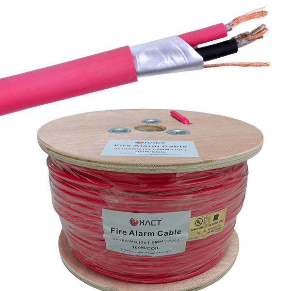 2x0,5 mm2 Cabos de alarme de incêndio de cobre não blindados e blindados com condutor de cobre enlatado
