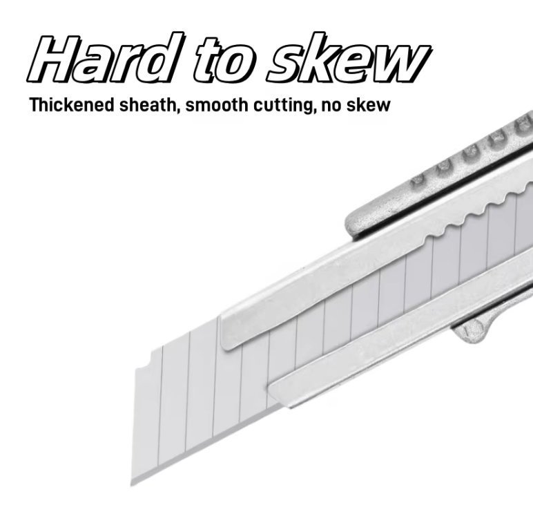 Robust Aluminum Utility Knife 18mm 9mm Snap Off Blades Heavy Duty
