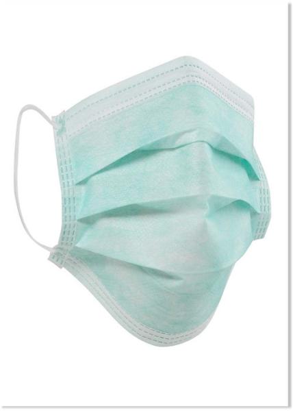 Asbestos Removal Disposable Dust Mask 3 - Ply With Elastic Ear Loop