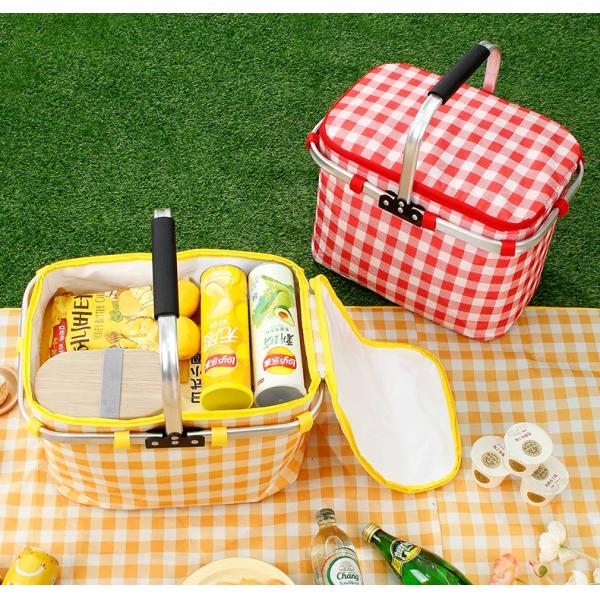 Продуктовые сумки перемещения покупок BSCI располагаясь лагерем, складная изолированная корзина пикника