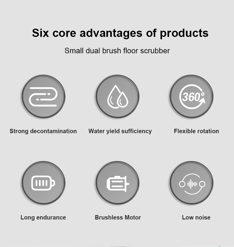 High Quality Portable Floor Scrubber Machine Easy Push for Home Use
