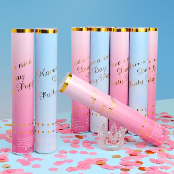 Safe Powder Gender Reveal Cannon Custom Confetti Poppers Handheld