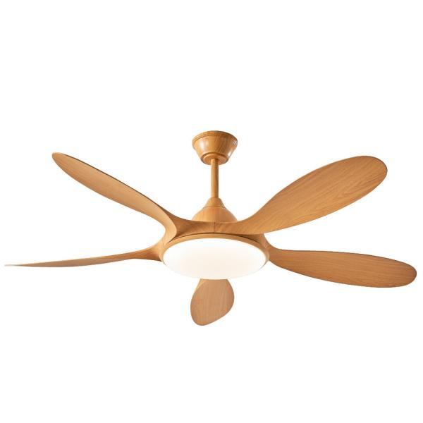 Ventilateur de plafond LED 5 lames ABS moteur silencieux LED éclairage Ventilateur de plafond intelligent avec télécommande
