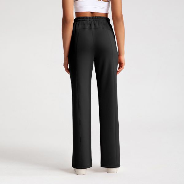 Women's High Waisted Flared Sweatpants Soft Fabric Elastic Waist with Drawstring