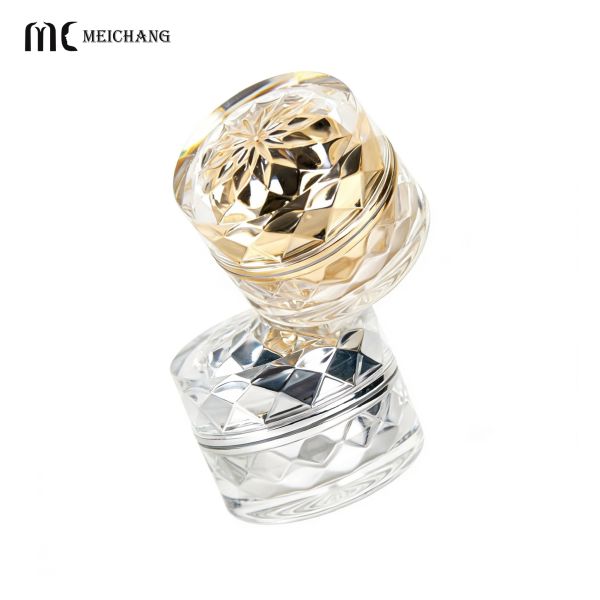5g Diamond Cut Acrylic Jar with Threaded Sealing for Nail Gel Refill and Cosmetic Packaging