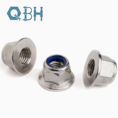 DIN6926 Nozes de bloqueio de flange de nylon de tipo hexagonal com torque predominante de inserção não metálica