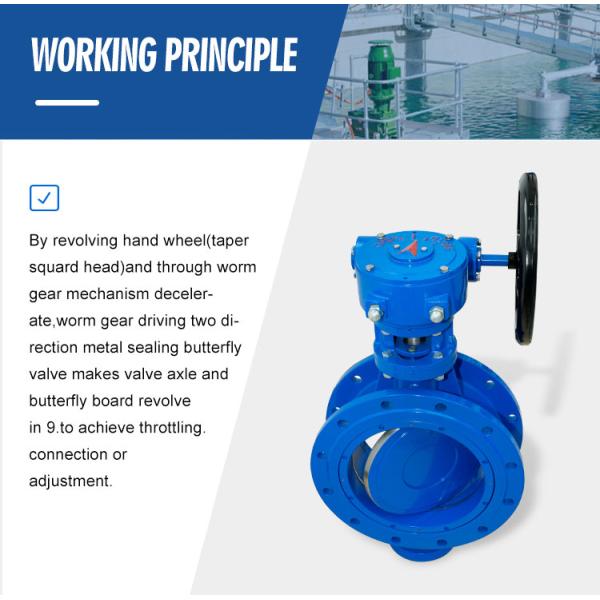Double Ecentric Bi-directional Metal sealed Cast Iron Electric Actuator butterfly Valve