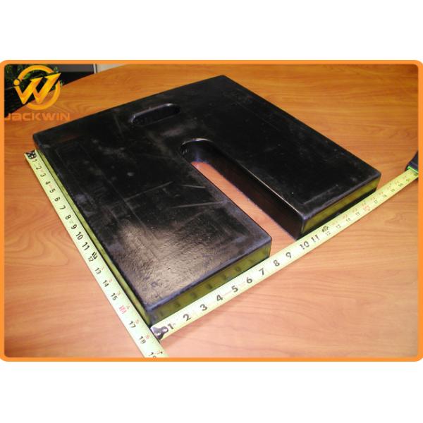 Durable Recycled Rubber Sign Pedestal Base Black Color For Delineator Post