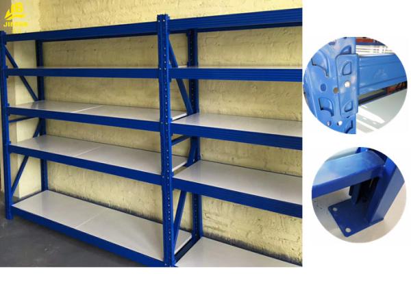 Multi Layer Boltless Metal Shelving Units / Colored Warehouse Storage System