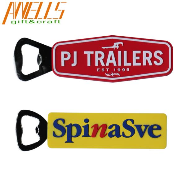 Practical Keychain PVC Bottle Opener Zinc Alloy PMS Steel Stain 12C Color