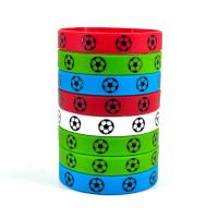 Eslogan Palabra de Vigilancia Pulseras de silicona impresas Custom Fans de fútbol Deportes Pulseras de silicona