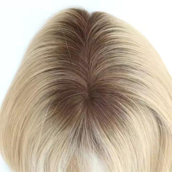 Wholesale Top Quality Fine Mono Base Pure Human Hair Toupee For Women Hair Loss Treatment Topper lace topper for women